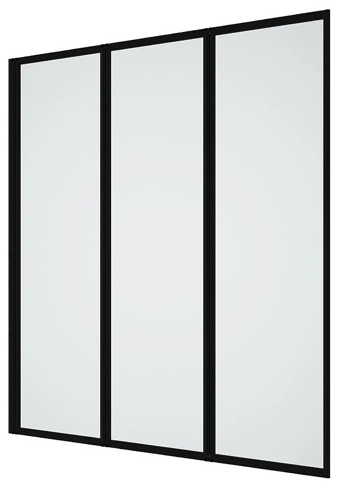 Parawan nawannowy składany z metalu w kolorze matowym czarnym w industrialnym stylu – 120 × 140 cm – DISTRICT