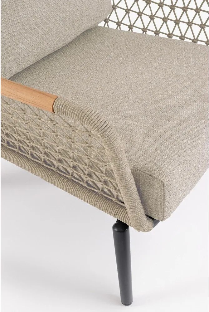 Jasnobrązowy metalowy fotel ogrodowy Eulero – Bizzotto