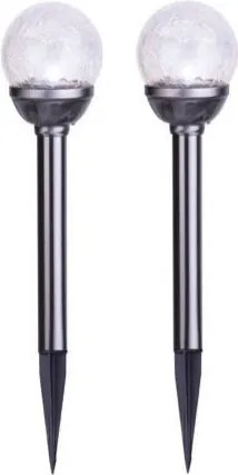 Lampy zewnętrzne LED wbijane/solarne zestaw 2 szt. LED ø 8 cm Balls – Star Trading