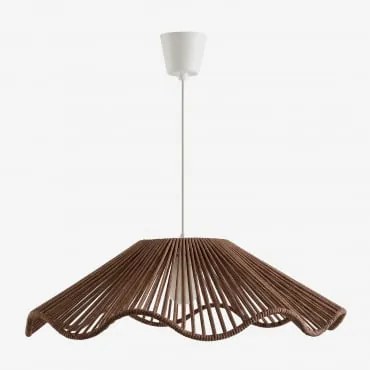 Lampa Sufitowa Wisząca Z Żelaza I Plecionego Sznurka Kirinda Chocolate - Sklum