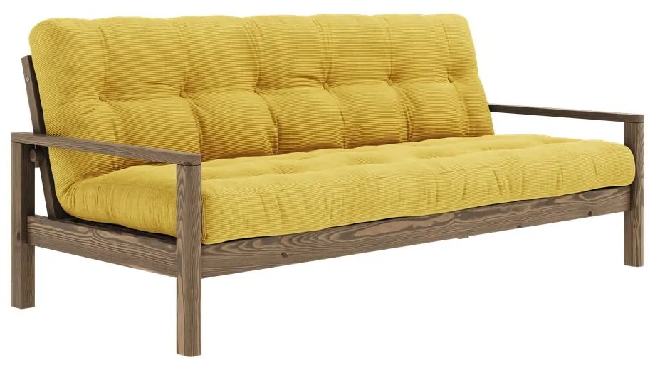 Żółta rozkładana sofa 205 cm Knob – Karup Design