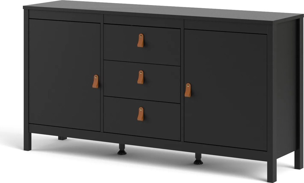 Komoda pokojowa w kolorze czarnym Madrid 3+2