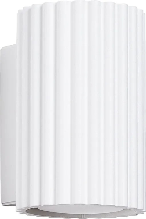 Lampa Ścienna Minimalistyczny Karbon, Aluminium - 1 Źródło - L.6.5 X H.10 Cm - Biały