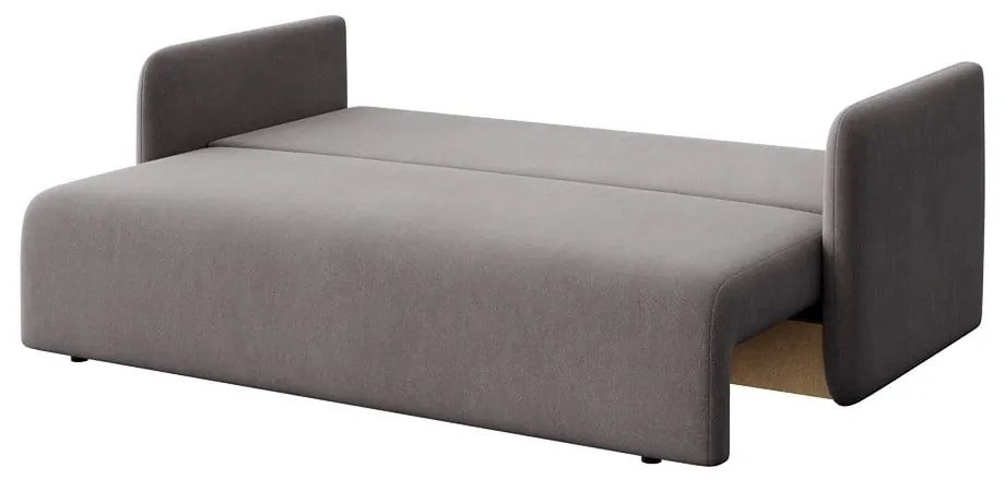 Szara aksamitna rozkładana sofa 220 cm Chaum – Rodier