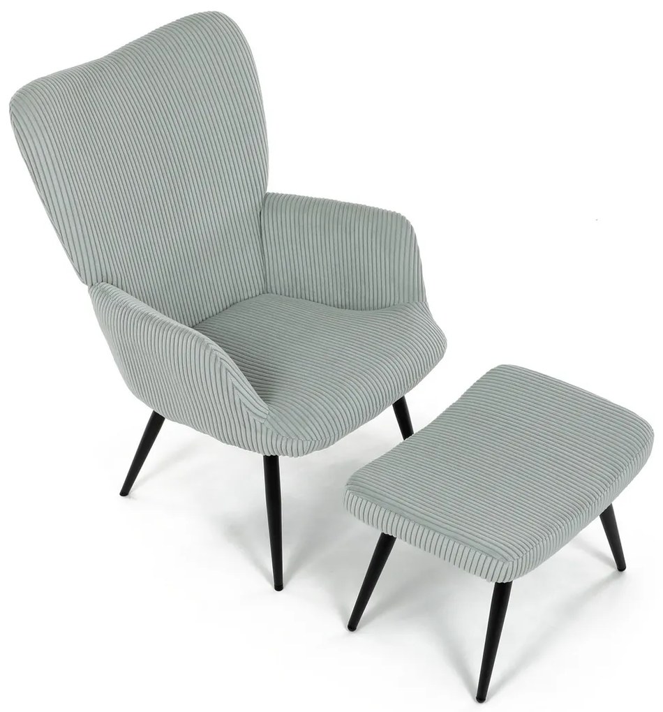 Fotel relaksacyjny z podnóżkiem L7285 BLUE6,niebieski