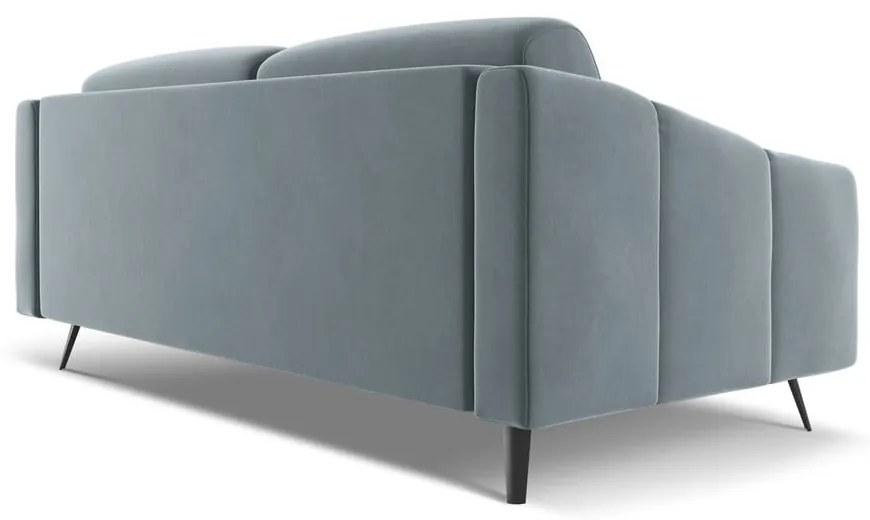 Jasnoniebieska aksamitna sofa 202 cm Nalu – Makamii