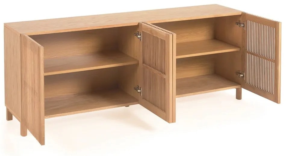 Niska komoda w dekorze dębu 180x72 cm Beyla – Kave Home