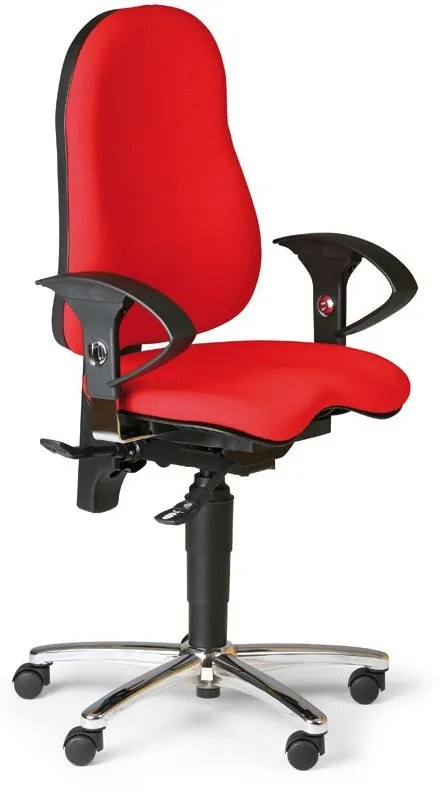 Krzesło biurowe EXETER, czerwone