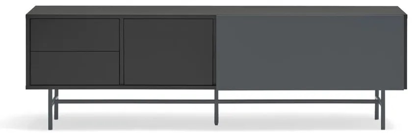 Czarno-antracytowa szafka pod TV 180x56 cm Nube – Teulat