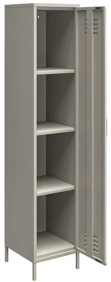 Jasnoszara metalowa szafka 37x182 cm Bradford – Støraa