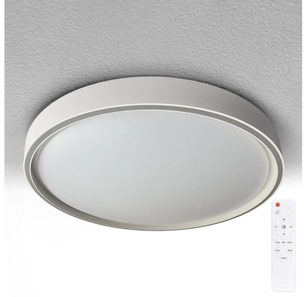 Brilagi-LED Ściemnialna oprawa NANCI LED/60W/230V 3000-6500K śr. 49 cm srebrna +pilot
