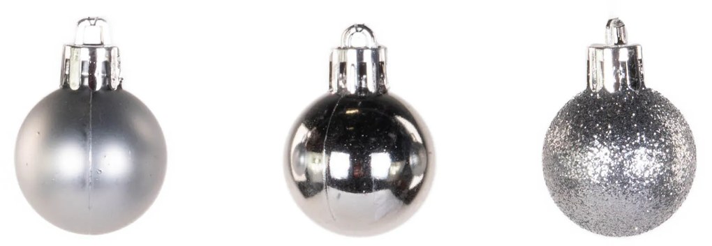 Bombki z tworzywa sztucznego, różne wzory, Ø 3 cm, 18 szt.
