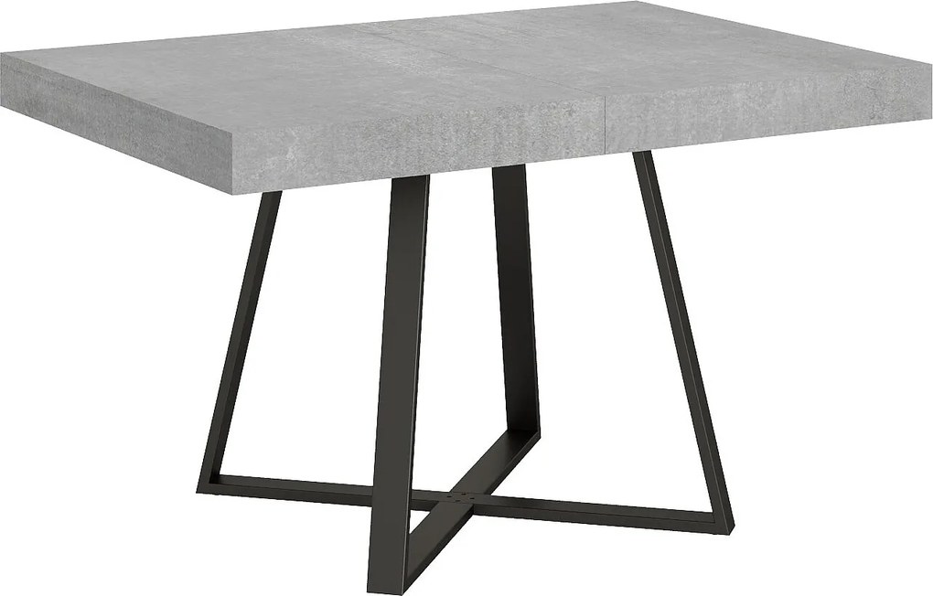 Stół rozkładany 130/234x90 cm Abbraccio cementu nogi antracytowe