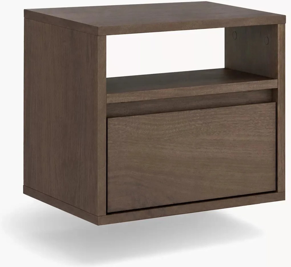 Szafka nocna Zolia 40 cm z szufladą wisząca - orzech elegant