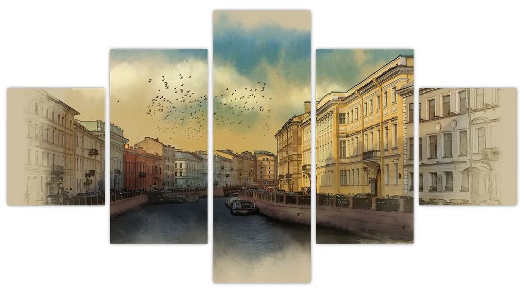 Obraz - Rzeka Mojka, Sankt Petersburg, Rosja (125x70 cm)