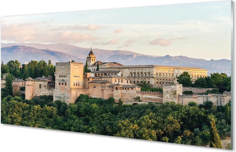 Panel Szklany Baśniowy Zamek w Górskim Lesie