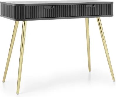 ZURI Toaletka T-103 czarna | złote nogi