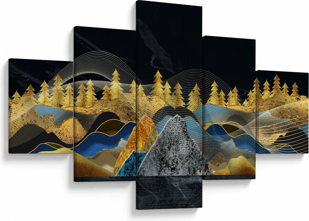 Obraz - Złote Góry (125x70 cm)
