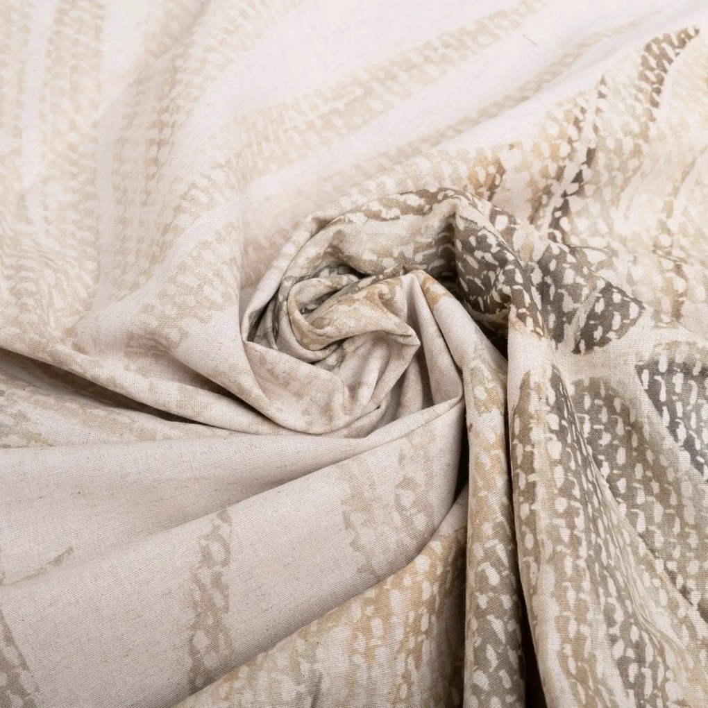 Pościel z mieszanki bawełny i lnu Monstera, 220 x 200 cm, 2x 70 x 80 cm