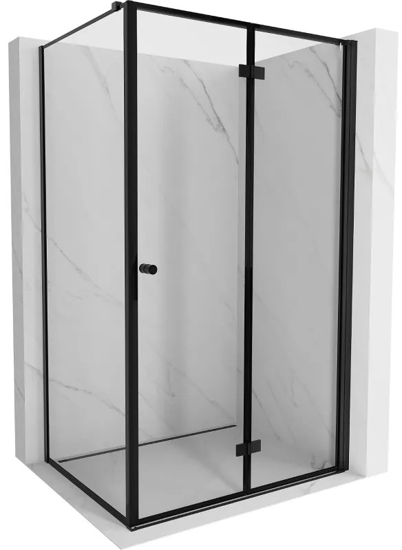 Mexen Mist-F kabina prysznicowa składana prawa 70 x 90 cm, czarna ramka, czarna - 8A6T-070-090-70-70-P