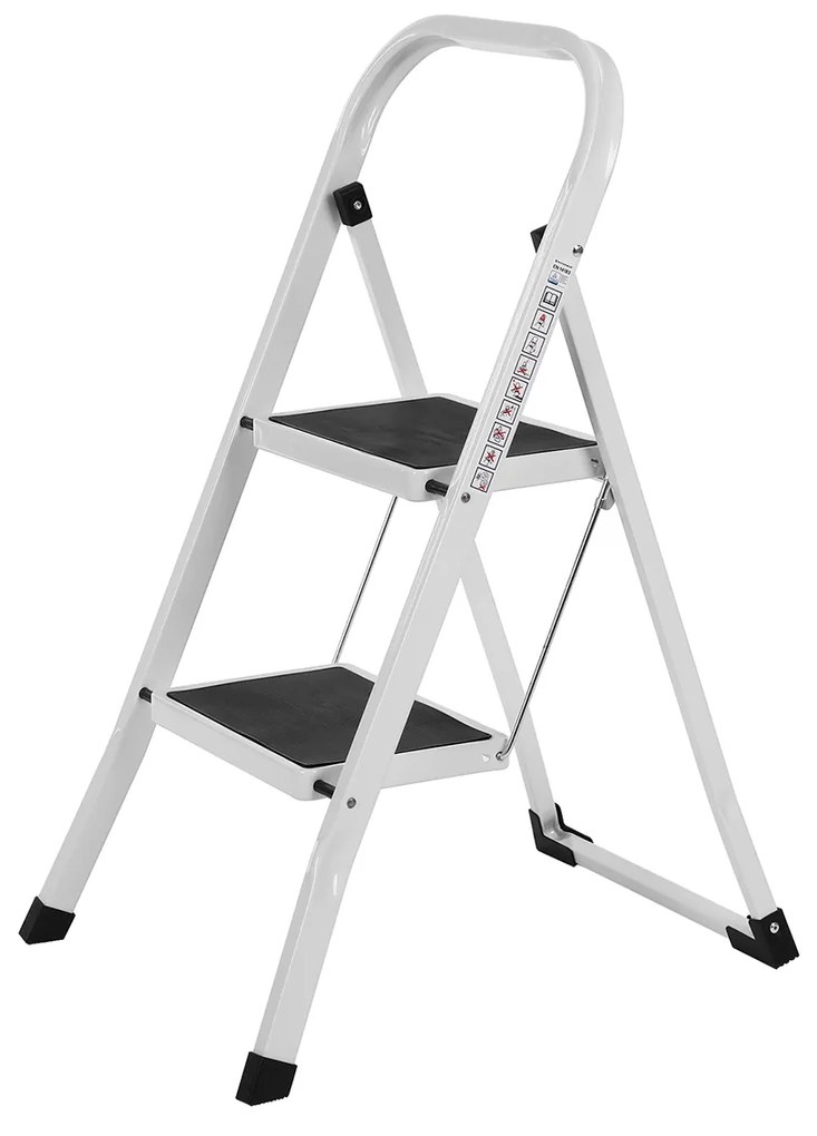 Składane schodki 2 stopnie STEPLADDER, białe
