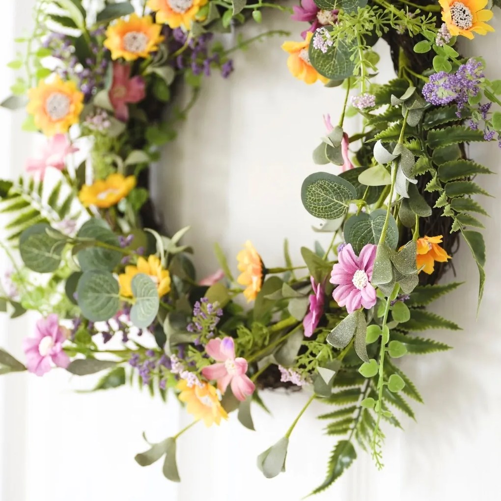 Wiosenny wieniec na drzwi SPRING FLORAL Ø45 cm