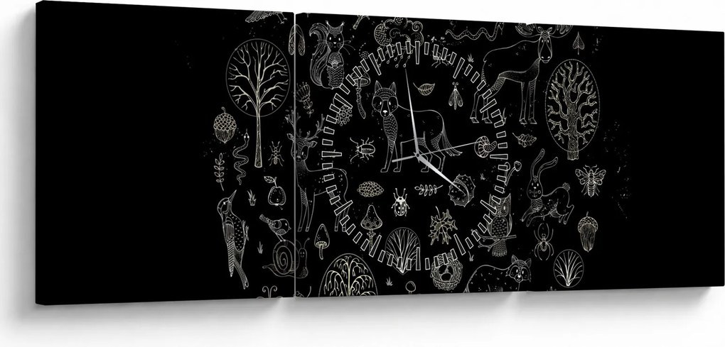 Obraz - Natura (z zegarem) (90x30 cm)