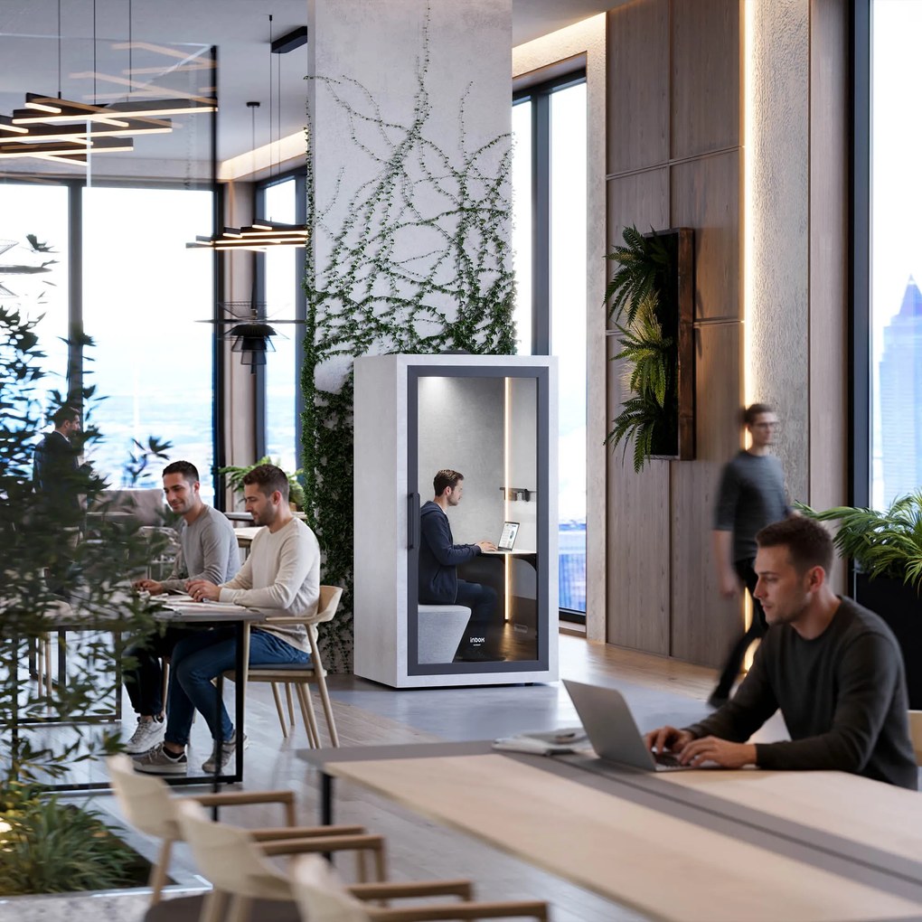 Budka akustyczna do biura INBOX 1-osobowa 2100 x 1100 x 900 mm