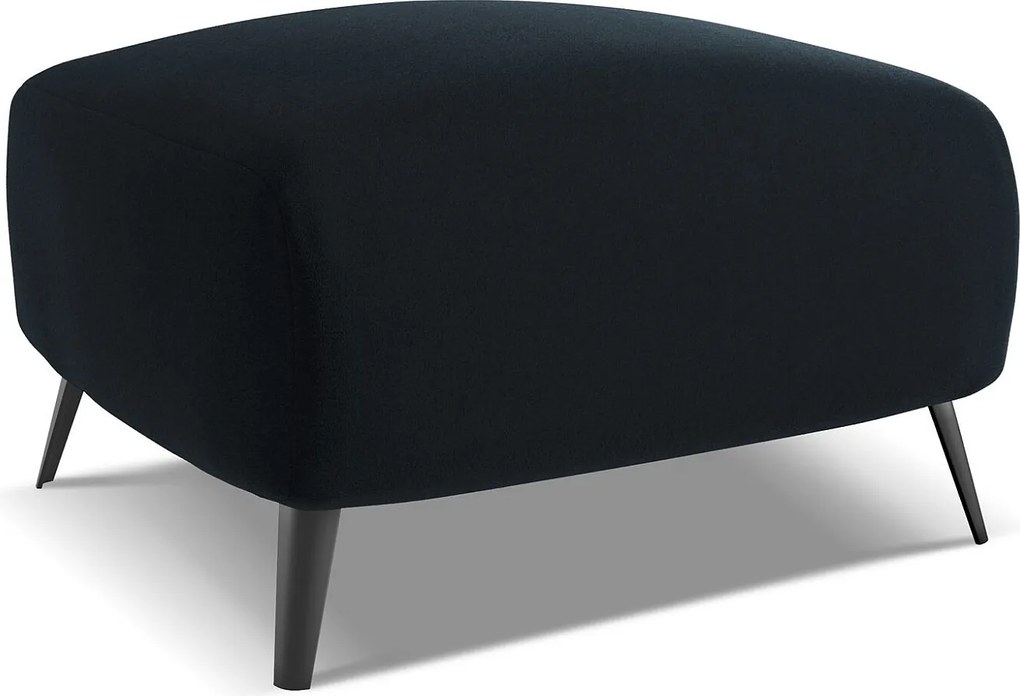 Pufa - z tkaniny welwetowej - królewski niebieski - MALIE