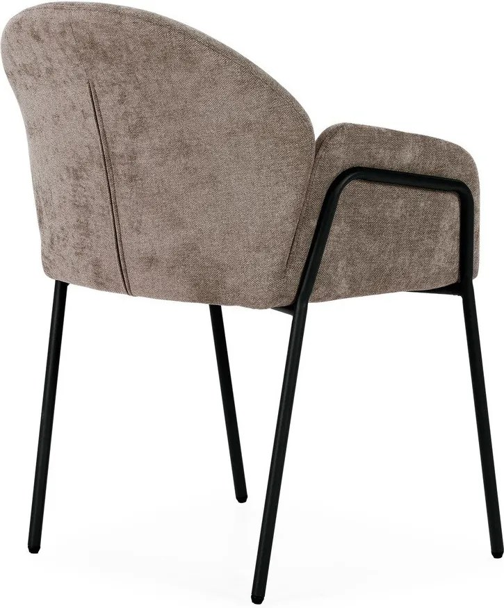 Brzoskwiniowe tapicerowane fotele jadalniane zestaw 2 szt. Aslin – MOME