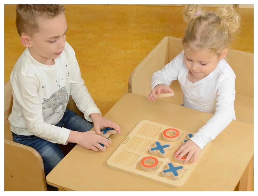 Masterkidz kółko i krzyżyk drewniana gra dla dzieci logiczna łamigłówka