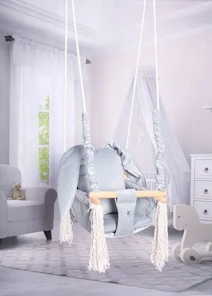 Szara huśtawka dla dzieci królik P2-R87