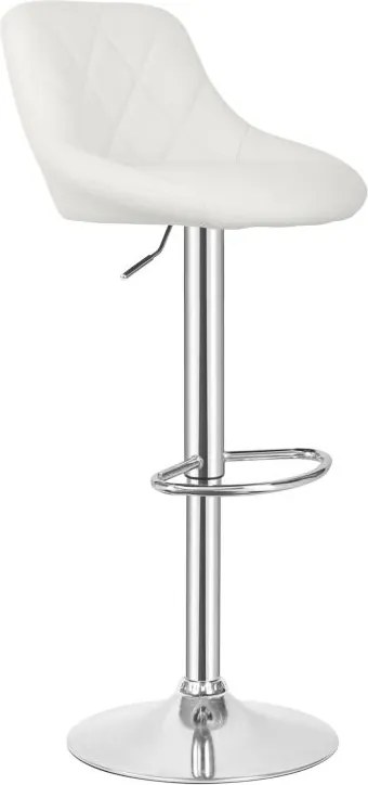 MIADOMODO Stołek barowy 2 szt, bez podłokietnika, biały