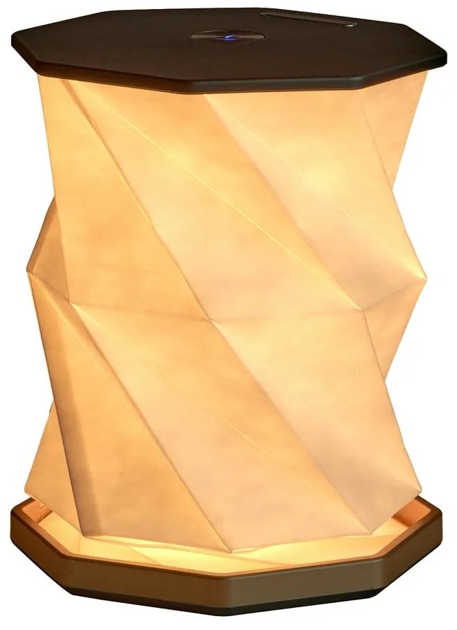 Czarna lampa stołowa LED (wysokość 18 cm) Twist Hexagon – Gingko