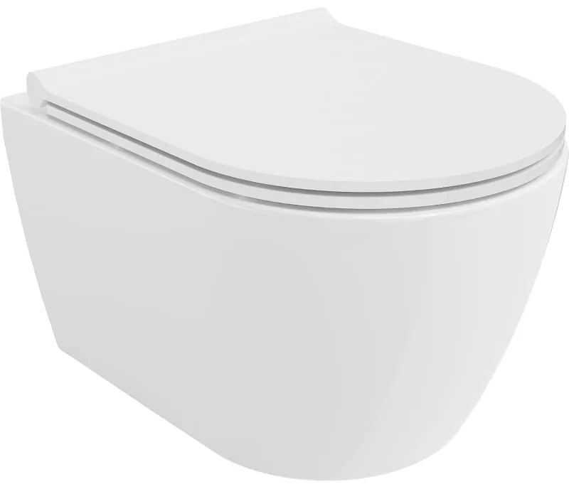 Mexen Carmen miska wc Rimless z deską wolnoopadającą slim, duroplast, biała połysk - 30880500