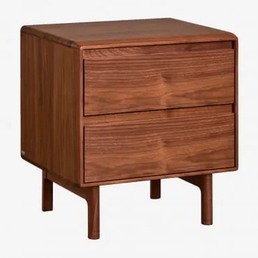 Zestaw 2 Prostokątnych Stolików Nocnych 50x40 Cm Z Drewna Treveris Wenge - Sklum