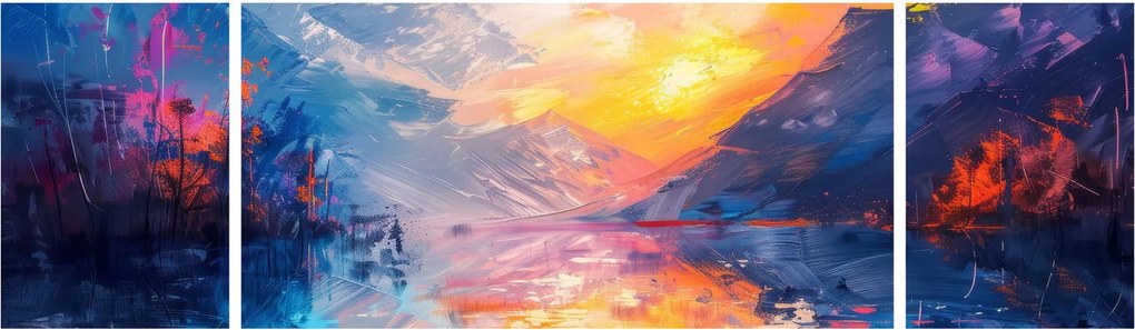 Obraz - Malarstwo krajobrazowe (170x50 cm)