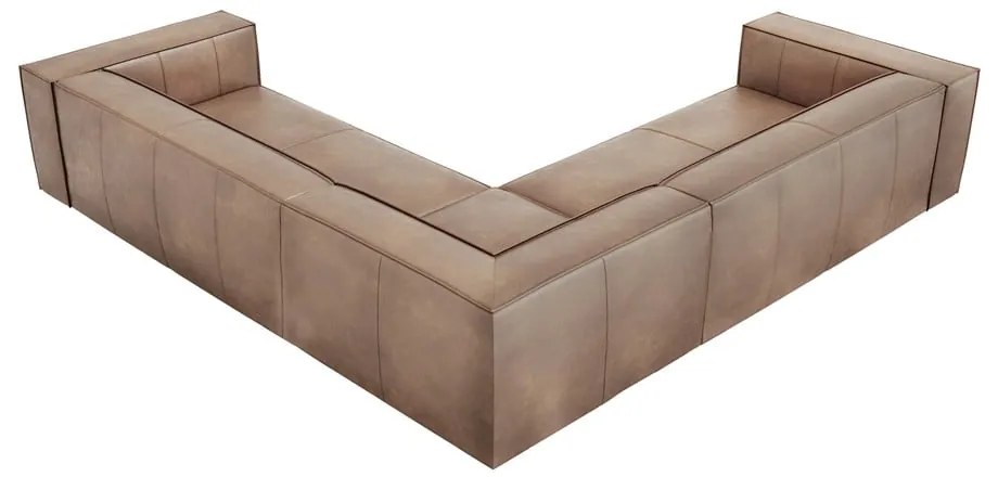 Jasnobrązowy skórzany narożnik (róg zmienny) Madame – Windsor &amp; Co Sofas