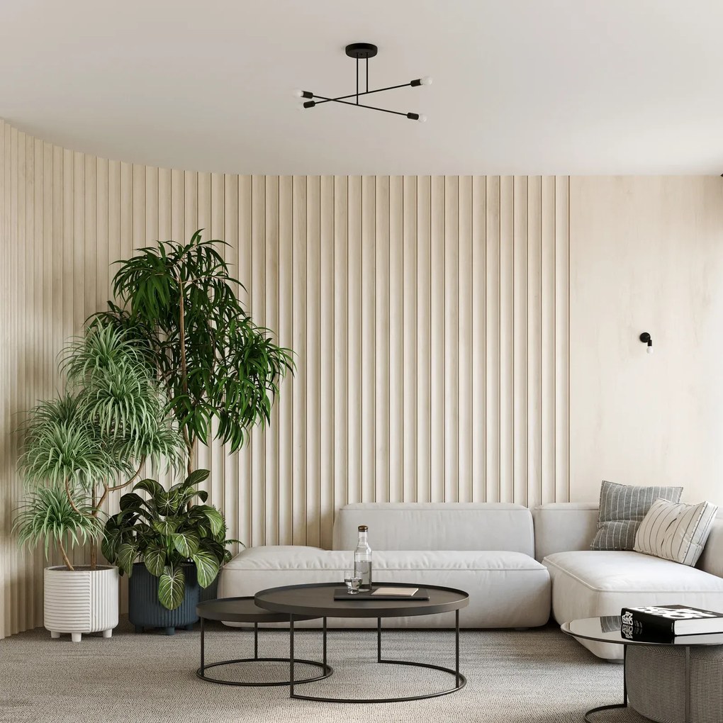 Żyrandol NORAH 4 czarny SOLLUX LIGHTING