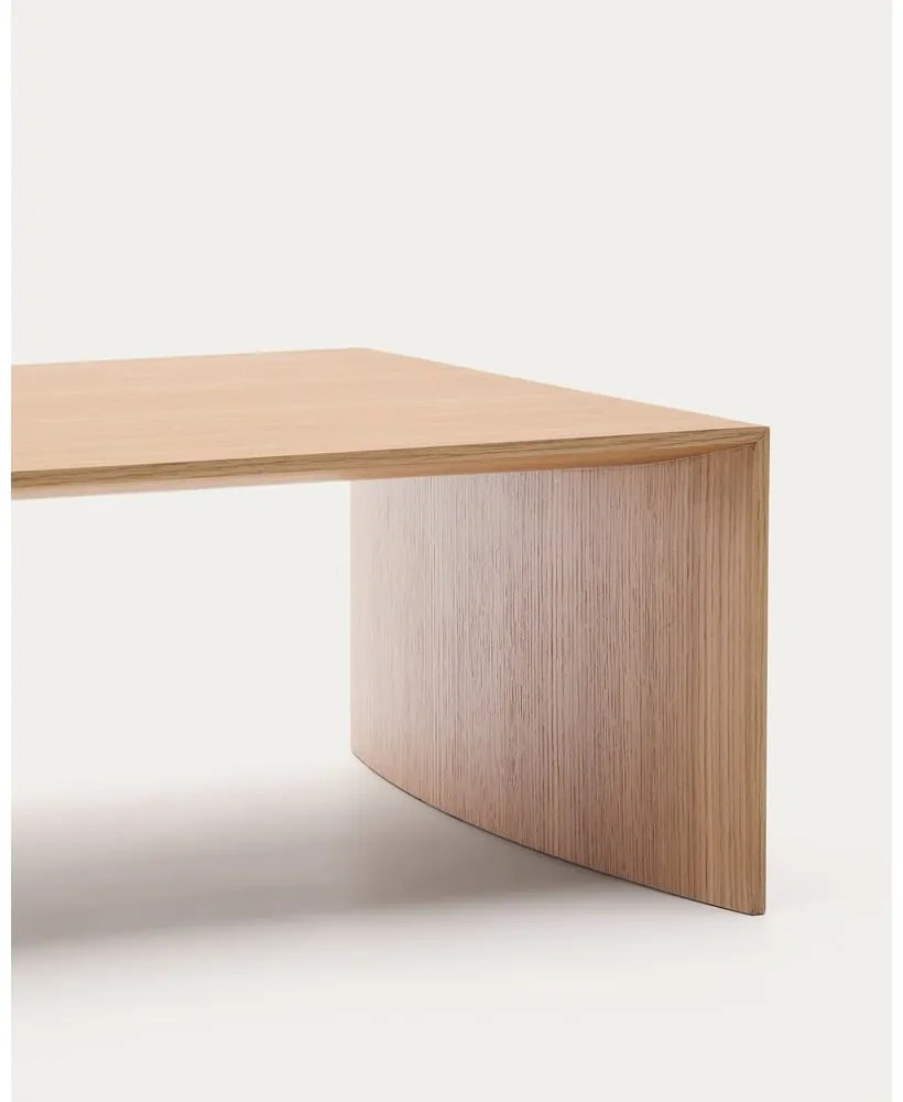 Stolik w dekorze dębu w jasnym naturalnym kolorze 70x140 cm Litto – Kave Home