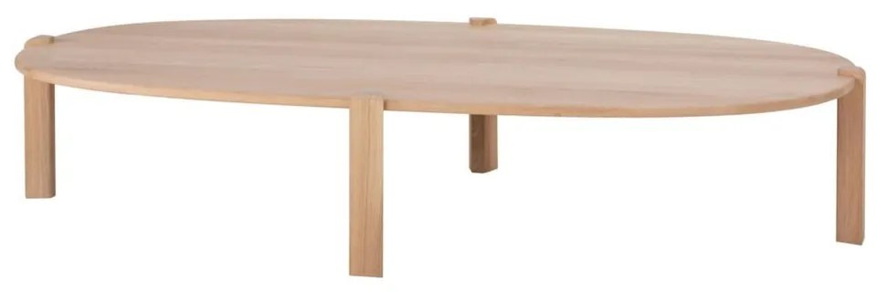 Stolik z litego drewna dębowego w naturalnym kolorze 100x180 cm Kulin – Gazzda