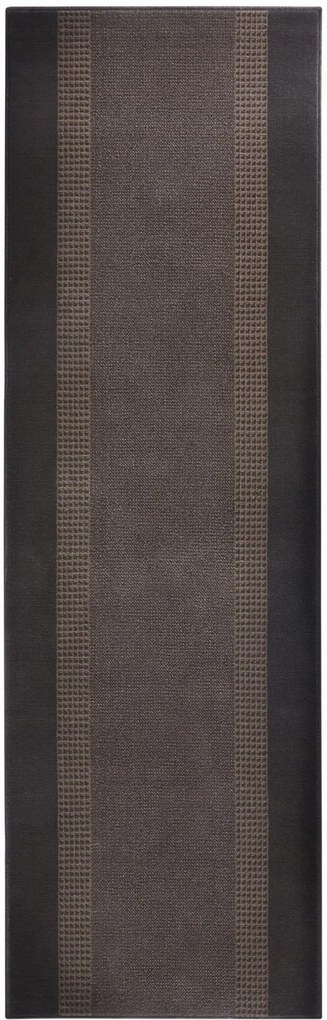 Dywan nowoczesny Basic brązowy chodnik 80 cm x 250 cm
