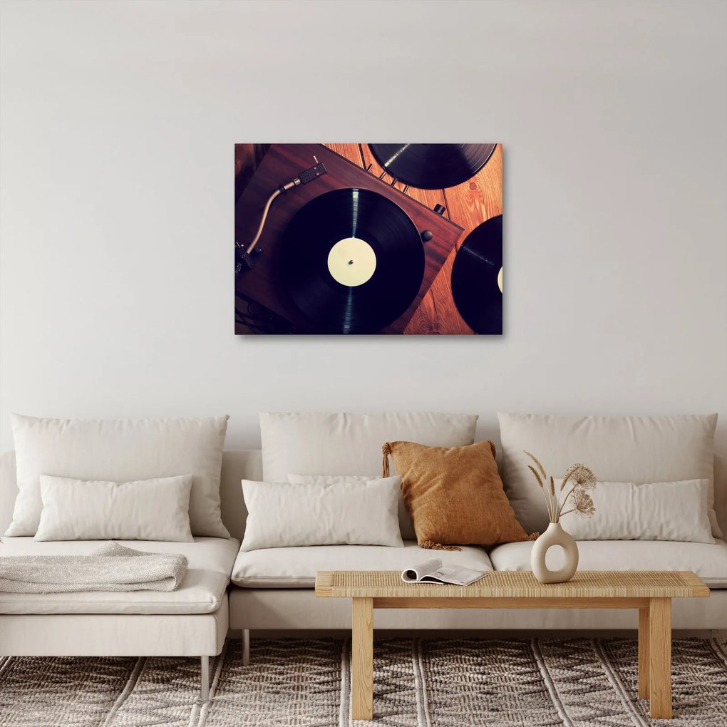 Obraz płyt gramofonowych (70x50 cm)