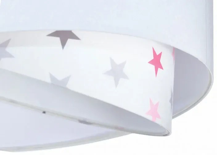 Biała lampa wisząca dla dziecka w gwiazdki R7-L08