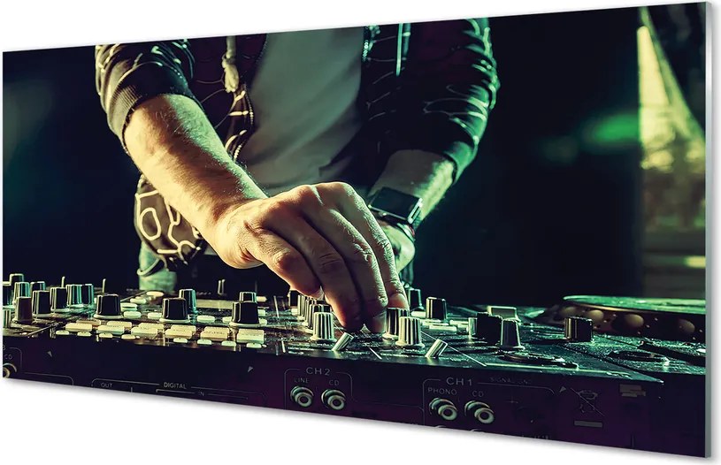 Panel szklany do Kuchni Sprzęt DJ-a i Słuchawki