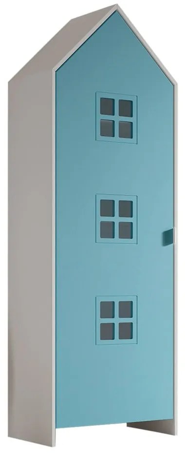 Biała/jasnoniebieska szafa dziecięca 58x172x37 cm Casami Bruges – Vipack