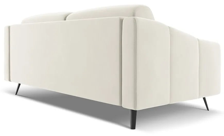 Biała aksamitna sofa 202 cm Nalu – Makamii