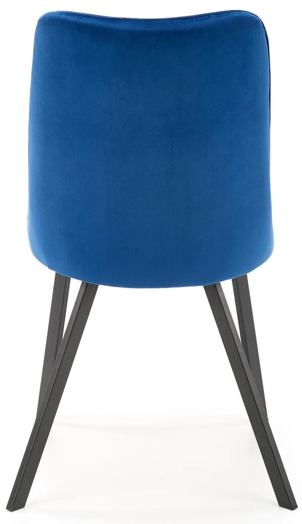 Krzesło granatowy velvet, K450 nowoczesne, loftowe, wygodne, BLUVEL 86