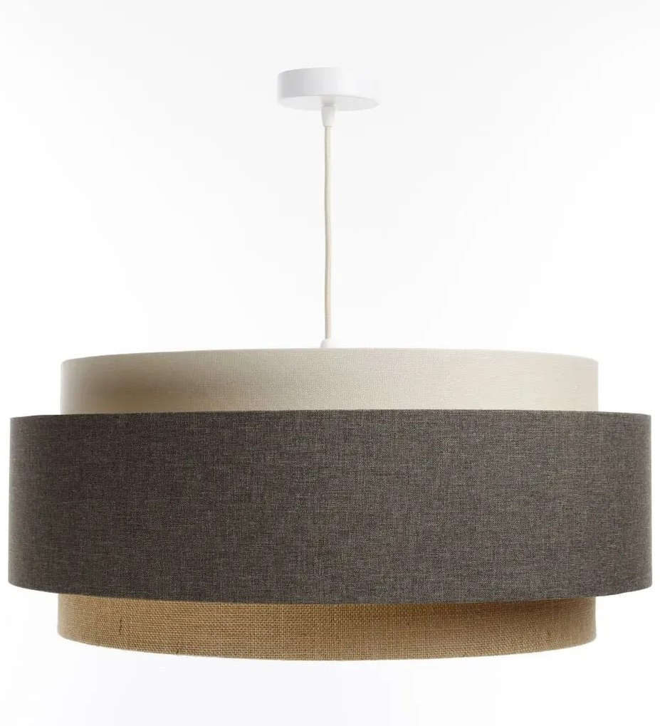 Lampa wisząca ERUTAN DUDU RATTAN kremowa/szara/beżowa BPS KONCEPT