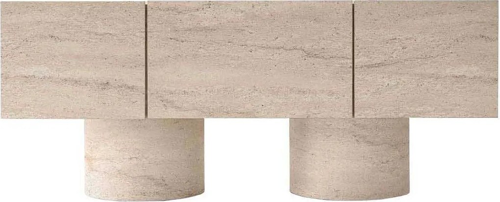 Stojak pod TV – 150 cm x 87 cm – Trawertyn – Płyta wiórowa